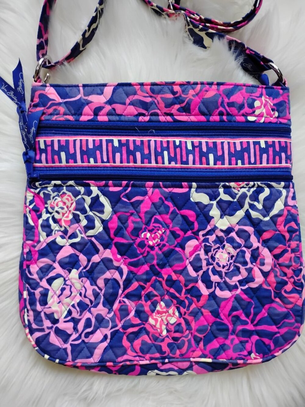 Vera Bradley Triple Zip Hipster Crossbody Bag